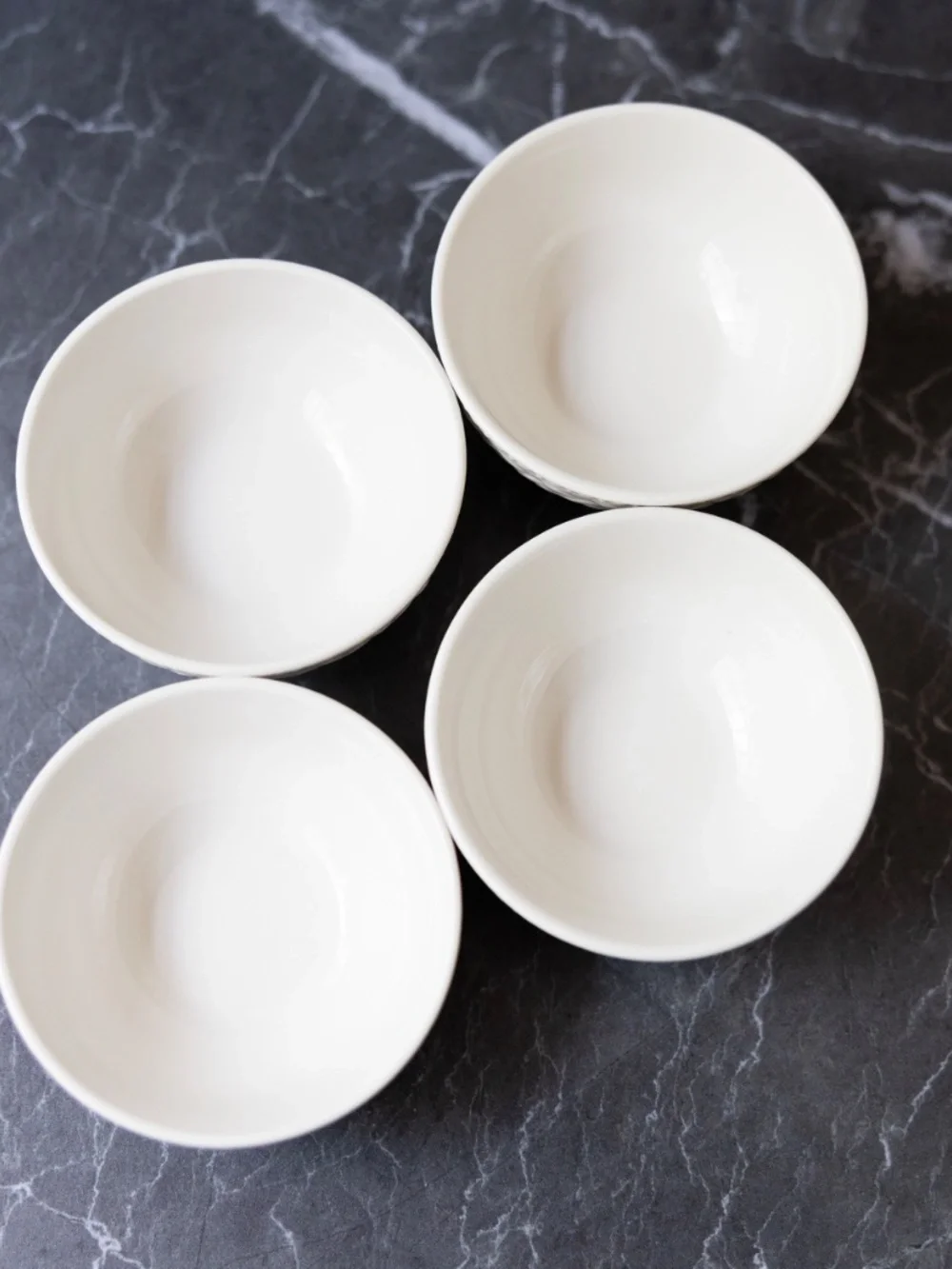 Set of 4 Philippe Richard TRELLIS small Dessert Bowls White 4